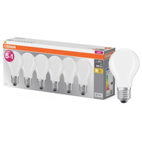 6x LED žárovka E27 A60 7W = 60W 806lm 2700K teplá bílá 300° BASE Osram