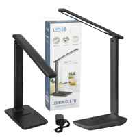 Stolní lampa LED 7W 460lm CCT 120° černá Noblite Kobi