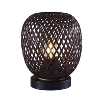 Dekorativní stolní lampa E27 Black BAMBOO NATURAL Sanico Goldlux