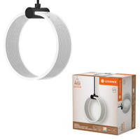 Dekorativní stropní závěsné světlo LED 8W 370lm 3000K - 4200K - 6500 K CCT Overhang Black Decor Ledvance