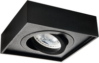 Kruhové stropní bodové svítidlo nastavitelné GU5.3 GU10 Square Black Mini Kanlux