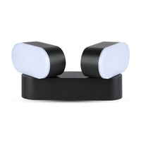 LED nástěnné svítidlo 12W 3000K IP65 Otočné o 350° Double Black VT-814 V-TAC