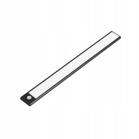 LED lišta na nábytek pod skříňovou lampu 2W 4500K 30cm s pohybovým senzorem černá
