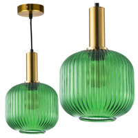 CUMBRIA E27 převislá stropní lampa zelená GOLDLUX (Polux)