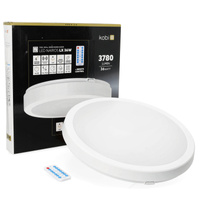 LED stropní svítidlo do koupelny Povrchová montáž 36W 3780lm 4000K 120° s pohybovým a soumrakovým senzorem Bílé IP65 Nairos Kobi