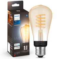 LED Edison E27 ST64 7W CCT PHILIPS HUE White & Ambiance Filament Bluetooth Zigbee žárovka