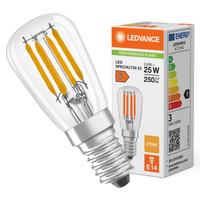 LED žárovka T26 E14 2,8W = 25W 250lm 2700K teplá bílá FILAMENT LEDVANCE