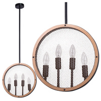 Retro vintage stropní závěsné svítidlo 4x E14 černá + zlatá ARETE IL MIO GOLDLUX (Polux)