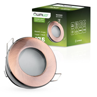 Halogenová Osvětlení Podhledová Koupelnová Hermetická GU10, IP44 Stálá Měděná AQUS LUMILED