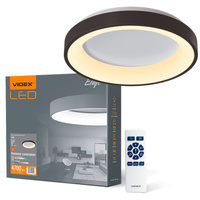 Plafond LED stropní svítidlo pro povrchovou montáž 72W 7500lm 2700-6000K CCT černá Stmívatelné + dálkové ovládání EDGE Videx