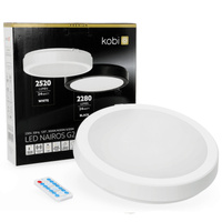 LED stropní svítidlo do koupelny s povrchovou montáží 24W 2520lm 4000K 120° se senzorem pohybu a soumraku bílé IP65 Nairos Kobi