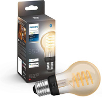 LED žárovka E27 A60 7W CCT PHILIPS HUE White & Ambiance Filament Bluetooth Zigbee