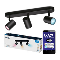 LED stropní svítidlo SPOT rail Black 3x 5W WHITE + RGB SMART WiFi WiZ