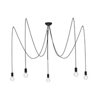 Stropní svítidlo SPIDER 6788 Nowodvorski černá 5xE27 Závěsné svítidlo Spider 300 cm Moderní