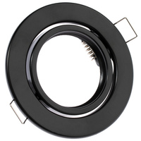 Halogenová Podhledové svítidlo GU10, MR16 Nastavitelná Kulatá Černá Plech LUMILED