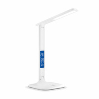 Školní stolní lampa LED 5W 3000K-5500K CCT USB stmívatelné dotykové + kalendářní hodiny