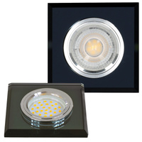 Zápustná montáž GU10 Halogenové zapuštěné bodové pletivo Black Square Kobi