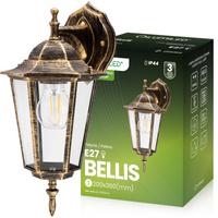 Zahradní nástěnná lampa lucerna E27, Patina BELLIS LUMILED
