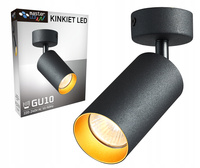 Stropní svítidlo ERIS SPOT. reflektor. halogenová žárovka GU10. černá a zlatá