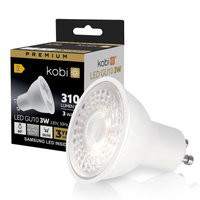 LED žárovka s reflektorem GU10 3W 310lm 4000K Neutral 80° Premium Kobi