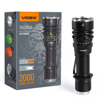 Dobíjecí LED ruční svítilna 20W 2000lm 4 režimy USB-C Vodotěsné IP68 Videx