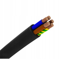 Vodič Kabel OW H05RR-F 300/500V 5x2.5mm Černý 1m ELEKTRICKÝ KABEL