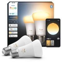 2x LED žárovka E27 A60 8,1W = 75W 1100lm 1800-20000K CCT SMART Smart Bluetooth ZigBee White Ambiance Philips HUE