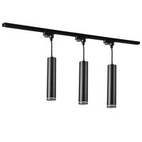 Sada přípojnic 1-fázová lišta + 3x reflektor GU10 černý PARIS Sanico Goldlux