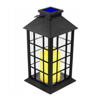 LED solární zahradní lucerna závěsná 32cm černá