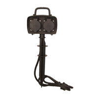 Zahradní zásuvka 2x2P+Z Dvojitá s klapkou s uzemňovací klapkou s uzemňovací zástrčkou IP44 Kabel 1,5m ORNO