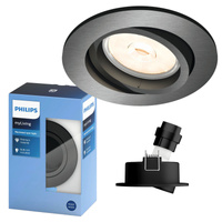 Zásuvné halogenové svítidlo DONEGAL GU10 Round Movable Grey PHILIPS
