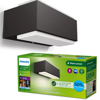 Zahradní nástěnná LED lampa STRATOSPHERE 3,8W 2700K Warm IP44 Up-Down Anthracite PHILIPS