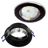 Zapuštěné halogenové bodové svítidlo GU10 černé kulaté Kobi