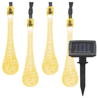 Solární girlanda závěsná 20x ŁEZKI zahradní lampa LED rampouchy 3000K Teplá bílá barva