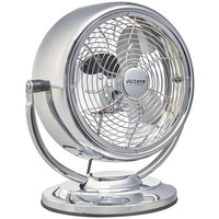 Stolní ventilátor Cirkulátor vzduchu Stojací stolní ventilátor v retro stylu 15W CHROM
