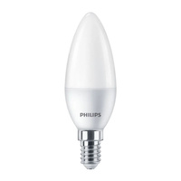 E14 LED CANDLE žárovka 5W = 40W 470lm 6500K Studená bílá PHILIPS