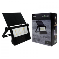 LED reflektor Solární reflektor 4W 400lm 4000K Neutrální 2000mAh IP65 se senzorem pohybu a soumraku Ecolight