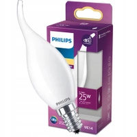 Žárovka LED Flame E14 BA35 2.2W = 25W 250lm 2700K Teplá bílá vlákno Mléčné PHILIPS