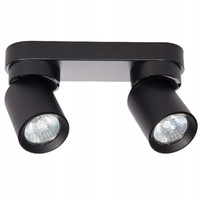 TIMO Stropní nástěnná lampa Nástěnná lampa Reflektor Pohyblivé halogenové svítidlo 2xGU10 Black LVT