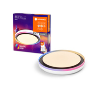 Plafond LED svítidlo pro povrchovou montáž 38W 1050lm RGB CCT se stmívatelným podsvícením 50cm černé SMART+ WiFi Orbis Ledvance