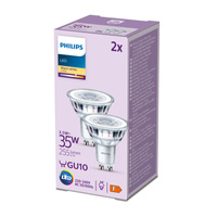 Sada 2x LED žárovka GU10 s reflektorem 3,5W = 35W 255lm 2700K teplá PHILIPS