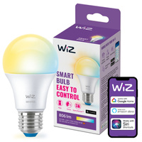 LED žárovka E27 A60 8W = 60W 806lm 2700-6500K TW Smart SMART WiFi Bluetooth App WiZ