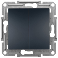 Dvojitý vypínač bez rámu. zapuštěný SCHNEIDER ASFORA