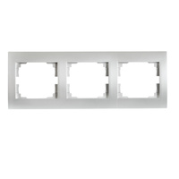 Horizontální trojitý rámeček pro povrchovou montáž zásuvky Silver LOGI Kanlux