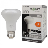LED reflektorová žárovka R63 E27 10W 900lm 4000K Neutral Ecolight