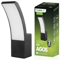 Zahradní nástěnná lampa 12W, 4000K AGOS LUMILED