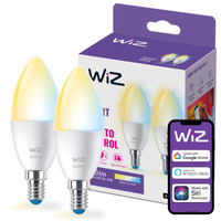 2x LED žárovka E14 Candle C37 4,9W = 40W 470lm 2700-6500K TW Smart SMART WiFi Bluetooth App WiZ