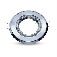 Stropní svítidlo Zapuštěná montáž GU10 Očko kulaté chromové 2 kusy VT-817 V-TAC