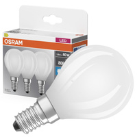 3x LED žárovka P45 Ball E14 5,9W = 60W 806lm 6500K Cold 300° BASE Osram