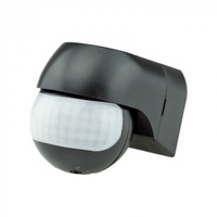 PIR senzor pohybu a soumraku IP44 pro povrchovou montáž černý 12m 180° CP Ecolight